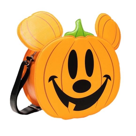 🎃 MICKEY MOUSE Jack O’Lantern Crossbody Loungefly x Disney Purse NEW - Picture 2 of 6